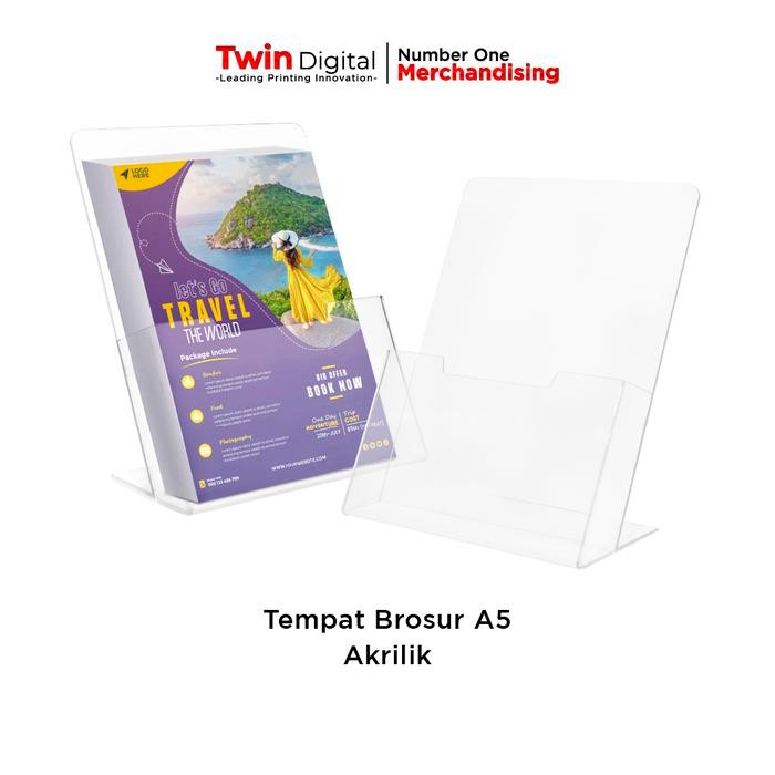 

Brochure Holder Acrylic A5 - Tempat Brosur Akrilik
