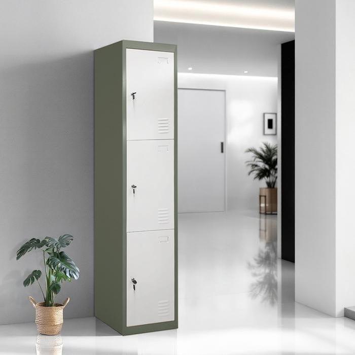 

SELMA SIMON LOKER 3 PINTU - HIJAU/PUTIH