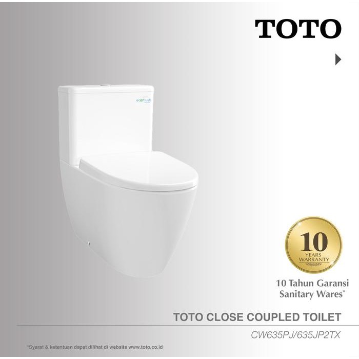 Toto Closet Cw635Pj/Sw635Jp2 (Ptrap) Closet Duduk - Kloset Duduk