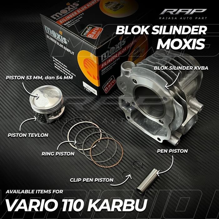 BLOK SEHER VARIO 110 KARBU BORE UP/BORING VARIO 110 KARBU BORE UP 53MM 54MM KVB/CYLINDER BORE UP