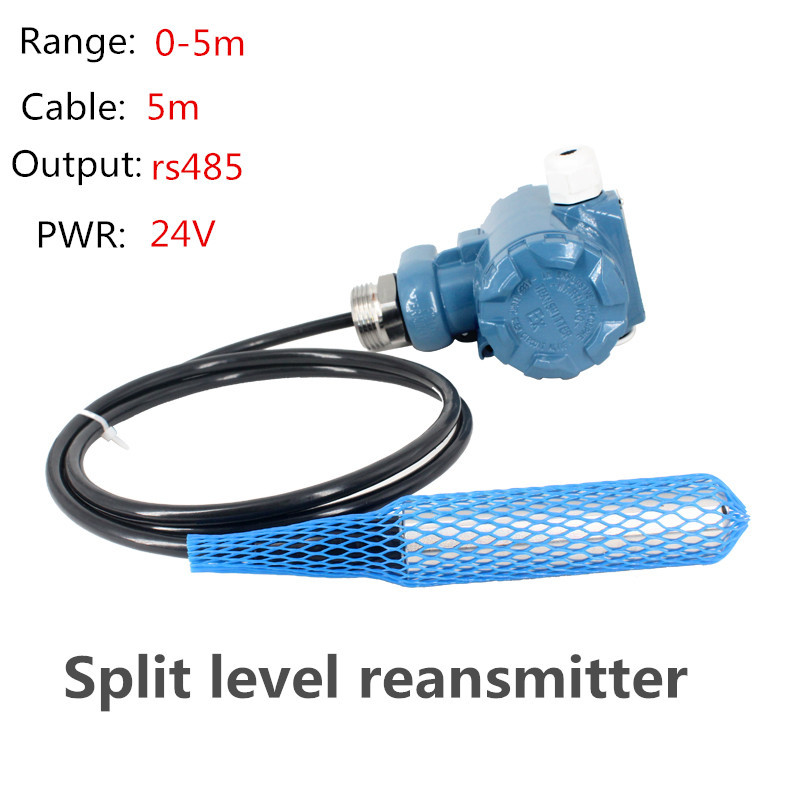 FLASH SALE    Liquid Oil Water Level Sensor Transmitter Probe Deep Well Tranducer RS485 Output DC24V