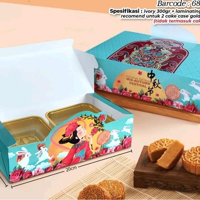 Box mooncake isi 2 kue box kue bulan case 9cm Dus Kue Bulan 125gr dus kue bulan 150gr box mooncake