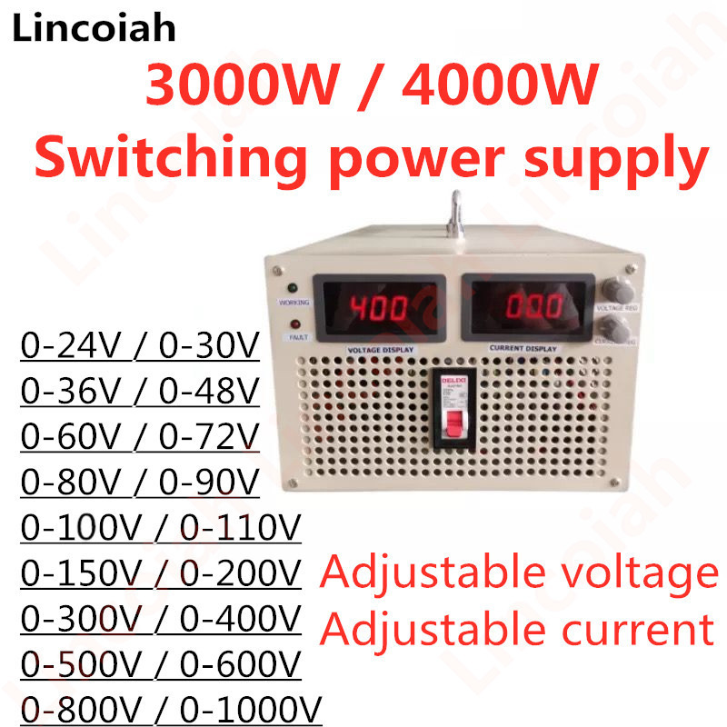 ⚠️ STOK TERBATAS  3000W/4000W Switching Power Supply Output 24V 36V 48V 60V 150V 300V 400V 600V 800V