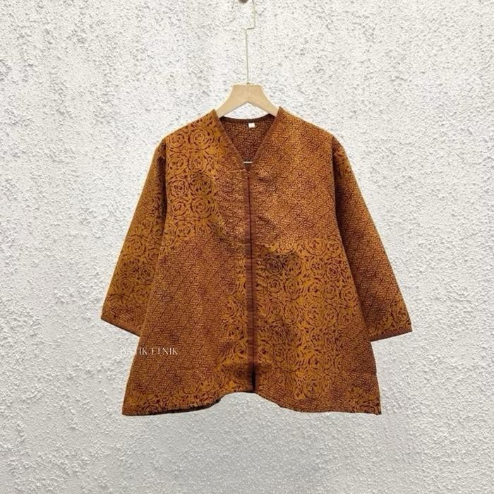 Hvmode - Ayumi Blouse -Atasan Batik - Batik Trikot - Batik Premium