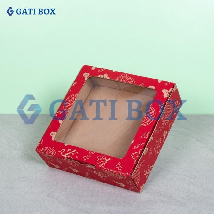 kotak kue box cake dus lapis legit fruitcake dus imlek ukuran 22x22x7 Kode 659