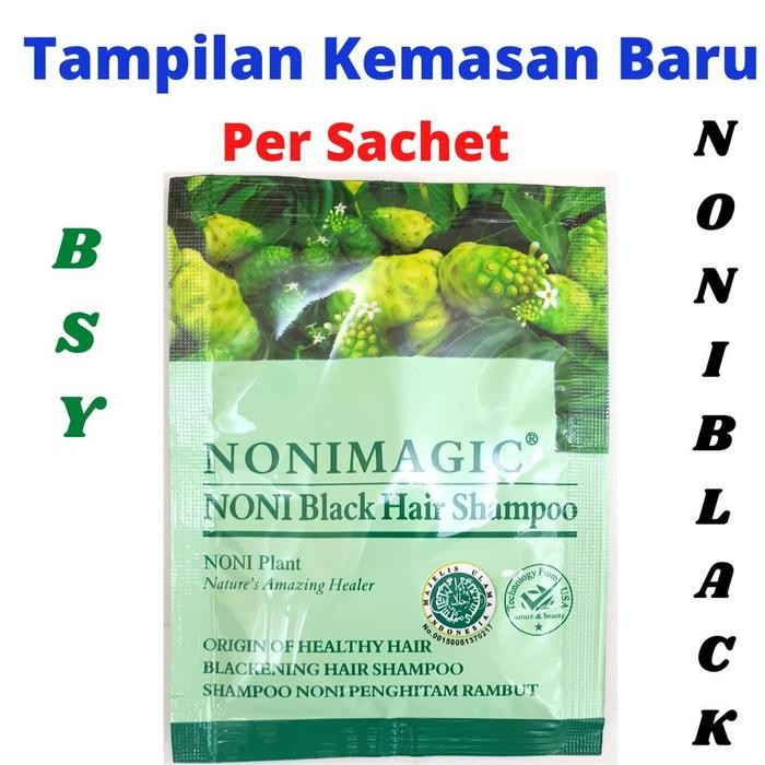 BSY NONI MAGIC BLACK HAIR SHAMPO HALAL ORIGINAL BPOM - BSY NONI MAGIC