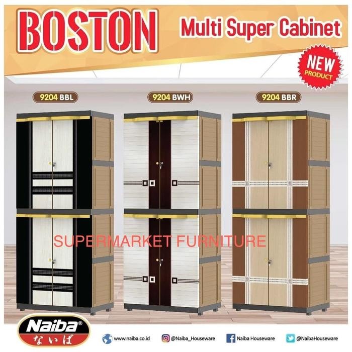Lemari Pakaian Naiba 4 Susun Nimalis Motif/Lemari Pakaian Nimalis