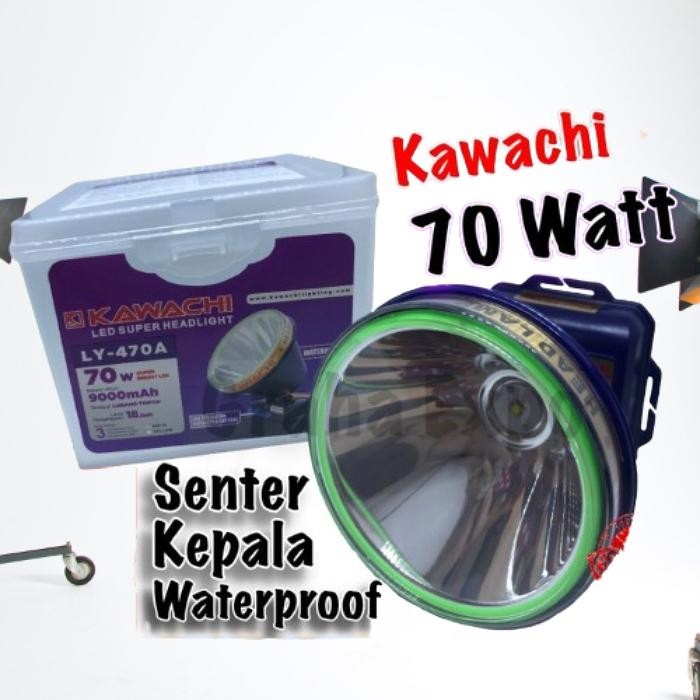 Kawachi Senter Kepala /Headlamp Multifungsi Senter kepala Kawachi LY-470B 70 Watt Cahaya Kuning /