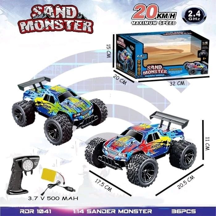 Mobil Remot Kontrol Rc Car Sand Monster Remote Control 2.4Ghz Rdr 1041