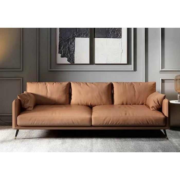 Sofa Oscar Gino - Sofa Kulit Sintetis - Sofa Minimalis 2 Seater