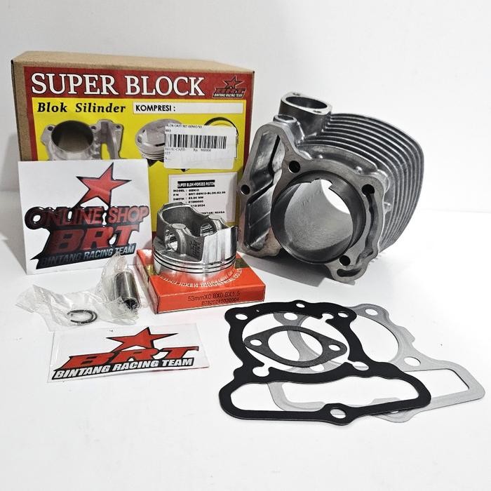 BLOK SET PISTON CAST IRON 53 mm BRT GENIO DELUXE BEAT SCOOPY STREET FI ESP