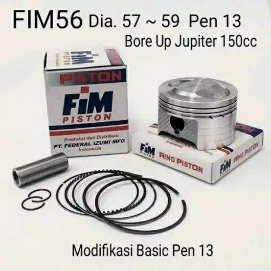 PISTON KIT FIM 56 uk 57 57,5 58 58,5 59 mm pen 13 mm jupiter z vega