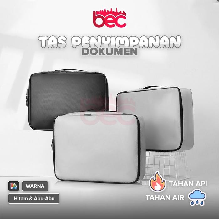 [BEC] Tas Penyimpanan Dokumen 3 Layer Storage Bag Sertifikat File Tempat Dokumen Penting Tas