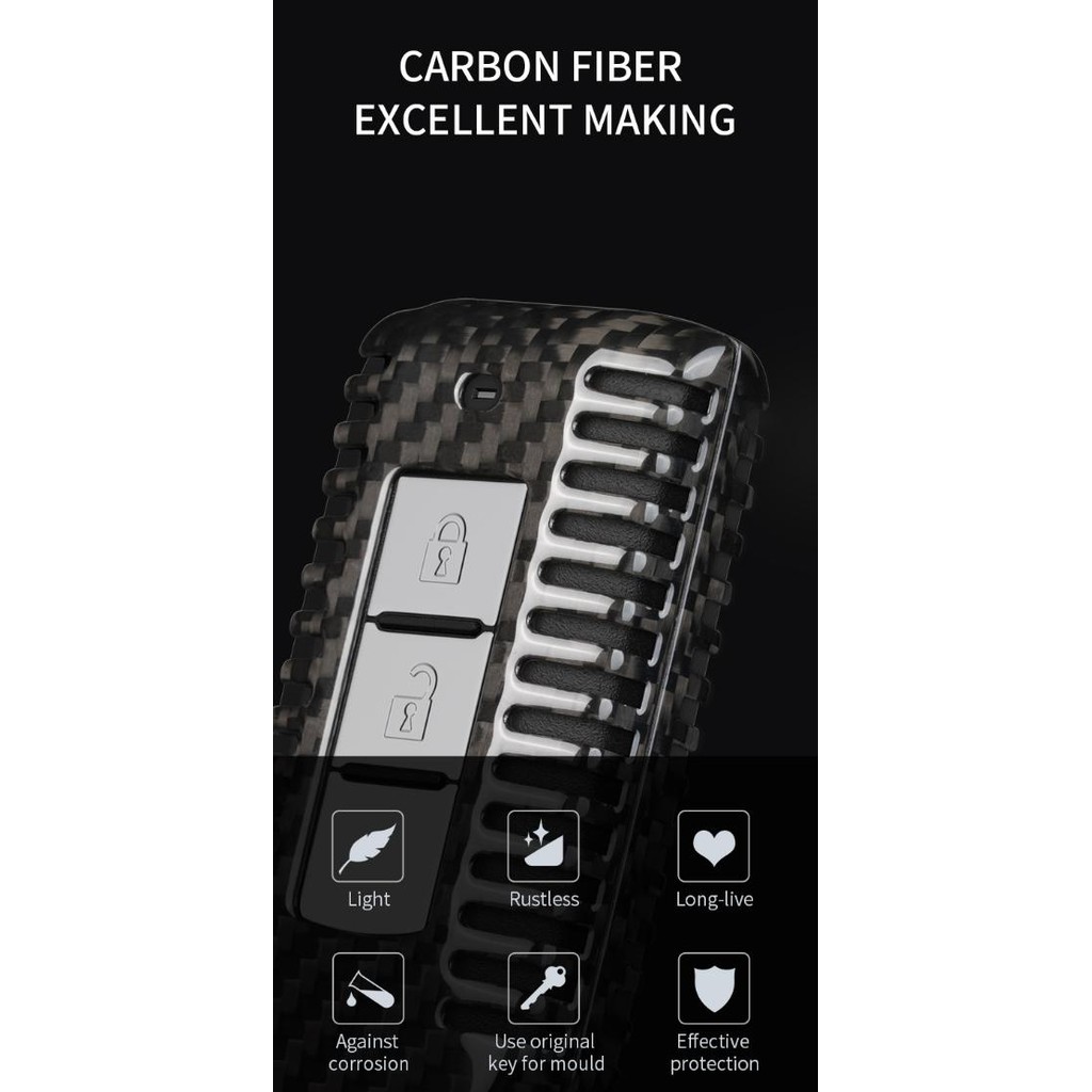 T-Carbon Key Case Cover Carbon Kevlar Mitsubishi Pajero Sport Xpander