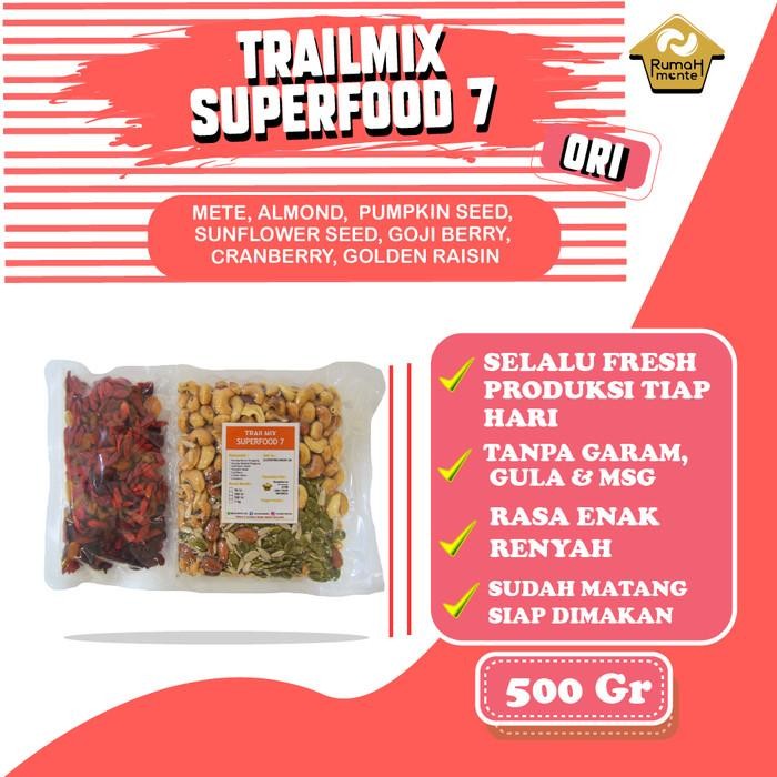 

(Expert) TRAILMIX 7 SUPERFOOD 500GR KACANG MEDE ALMOND SUNFLOWER PUMPKIN GOJI