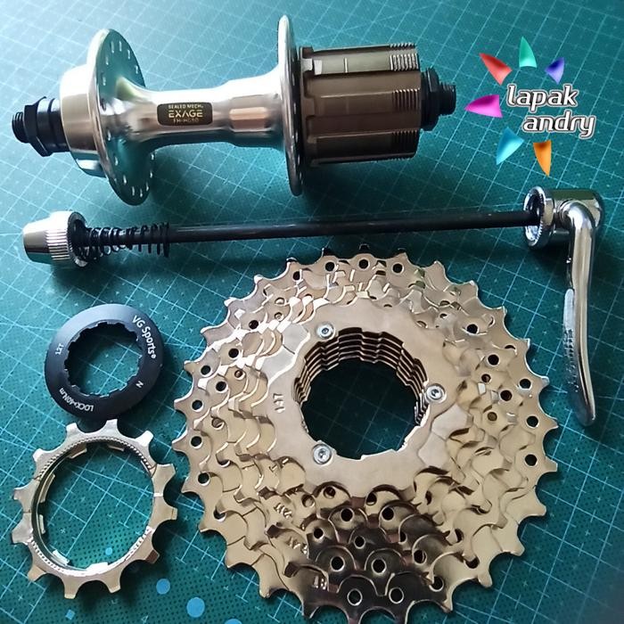 Freehub 36H Shimano 7 Speed Exage Japan QR Rear Only + Sprocket 12-28T