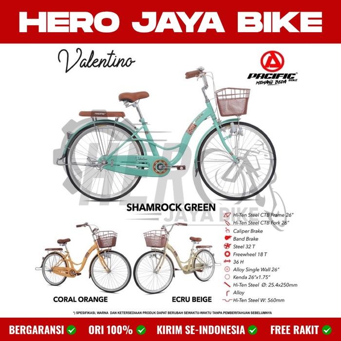 Sepeda Mini Keranjang Dewasa PACIFIC VALENTINO Ukuran 20 & 26 Inch CTB