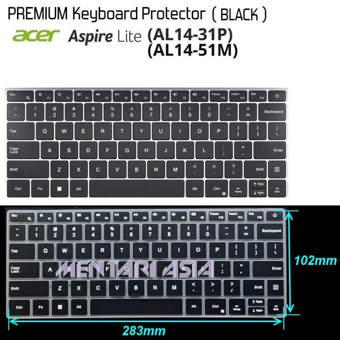 Keyboard Protector ACER Aspire Lite AL14-31P AL14-51M - Premium BLACK