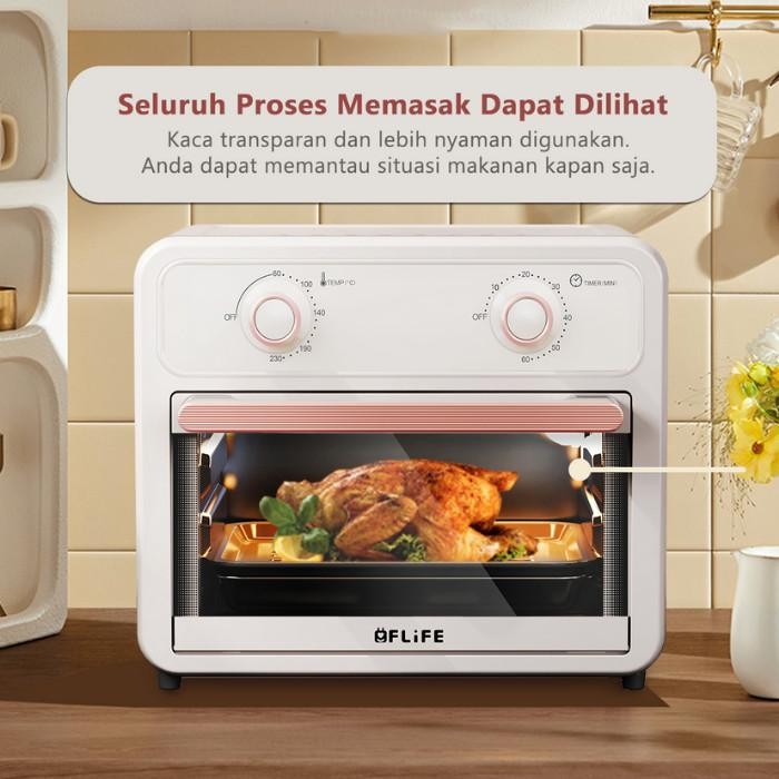 Termurah Oven Air Fryer FLiFE AirFryer Transparan Frayer Low Watt Friyer Fyer