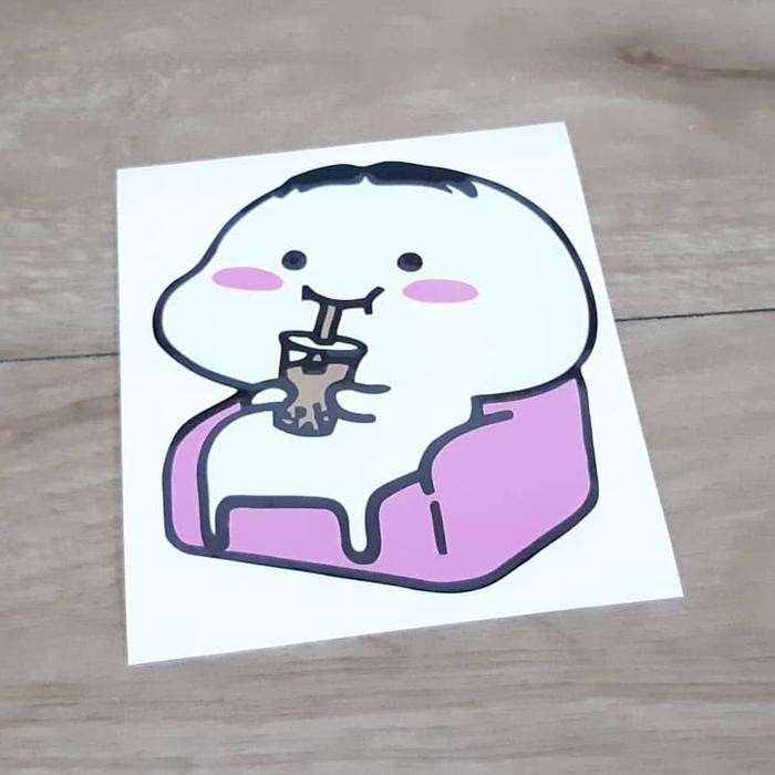 READY STIKER MOBIL QUBY PENTOL MINUM BOBBA TEA