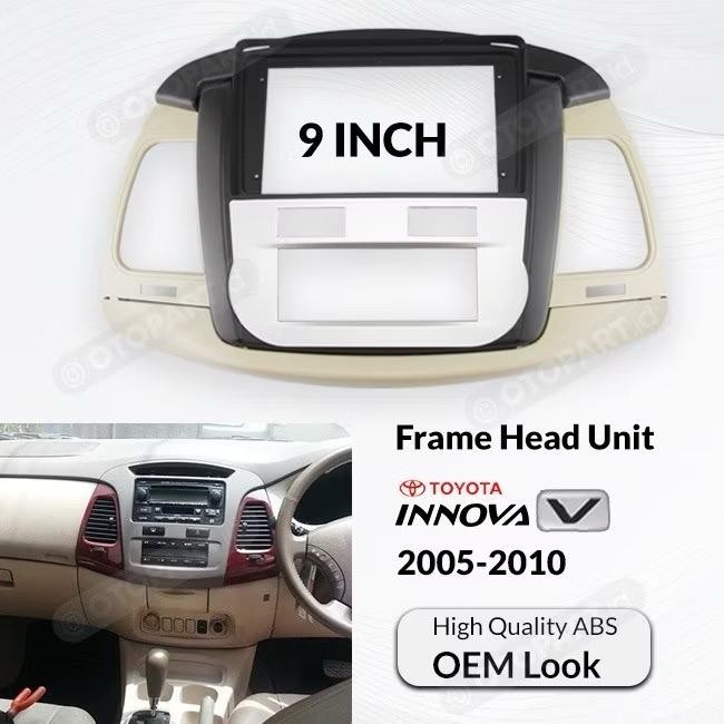 Frame Head Unit Android Toyota Innova 9" Inch 2005-2010