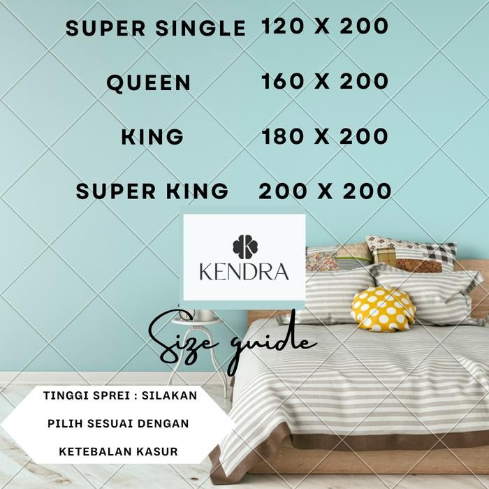 KENDRA Embossed Sprei Set / Bedcover Set Latte