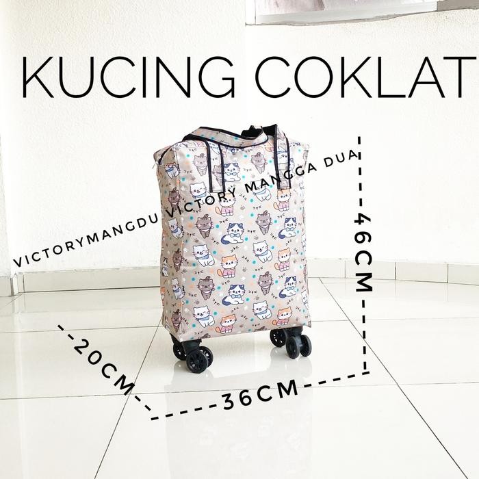 TAS RODA TRAVEL RODA TROLI TOTE BAG BELANJA RODA 4