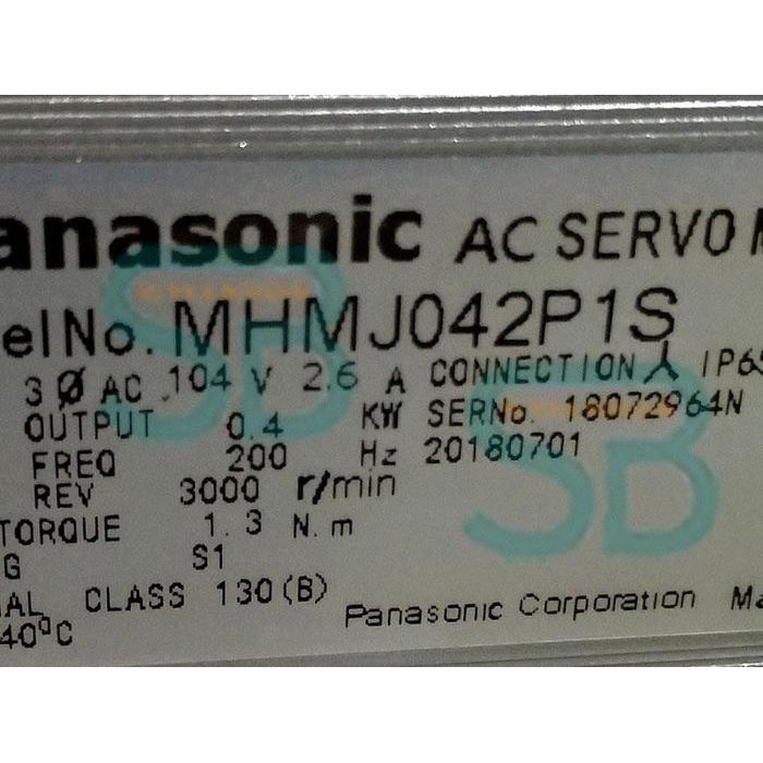 Bebas Ongkir Panasonic Motor MHMJ042P1S AC Servo Motor Panasonic 400watt MHMJ042P1S original