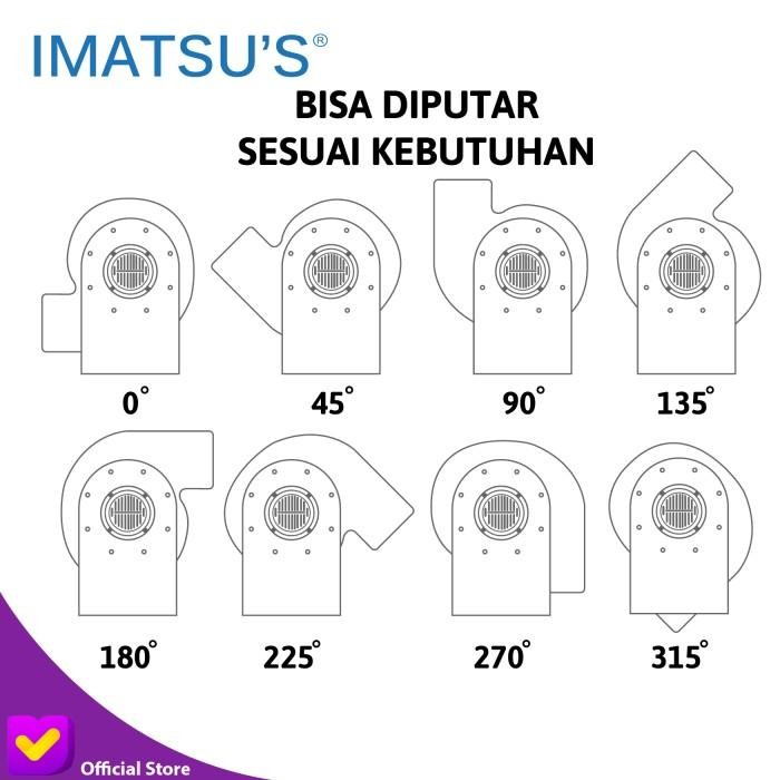READY Centrifugal Fan PP Plastik 12.6" Blower Keong Blower Lemari Asam
