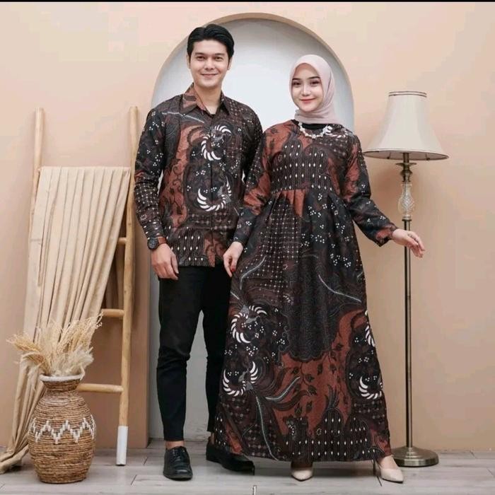 Baju Batik Couple Modern - Sarimbit Batik Kondangan Kekinian - Couple Gamis dan Kemeja