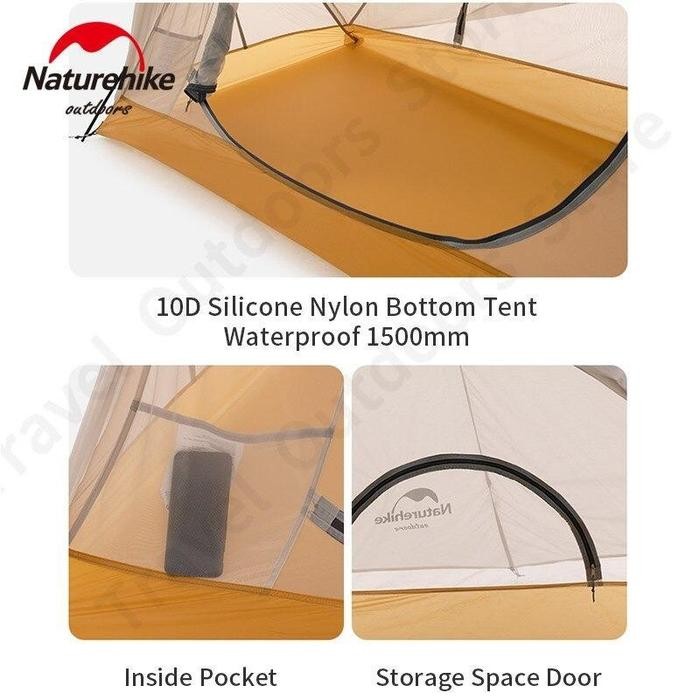 Tenda Cloud Trace Ultralight 1 Orang Camping Naturehike Nh21Zp003