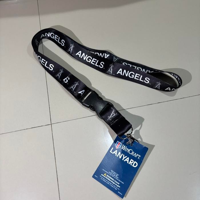 

WINCRAFT LANYARD BASEBALL ANAHEIM LOS ANGELS BLACK ORIGINAL PRODUCT 100% BNWT