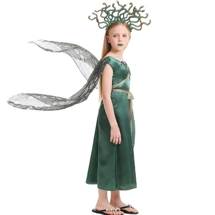 Terbaru Medusa Greek Goddess Costume Halloween Costume Kostum Anak Dewi Yunani Ready