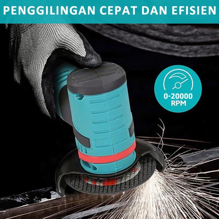 Ready- Makita Brushless Gerinda Angle Grinder Cordless Mesin Gerinda Tangan Elektrik Gerinda Baterai