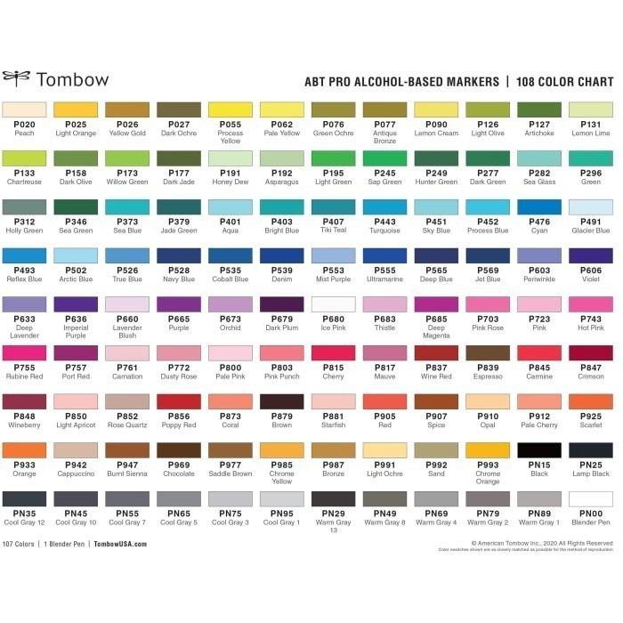 

tombow abt pro dual brush pen alcohol based/art marker 755-985 (pcs) kode 470