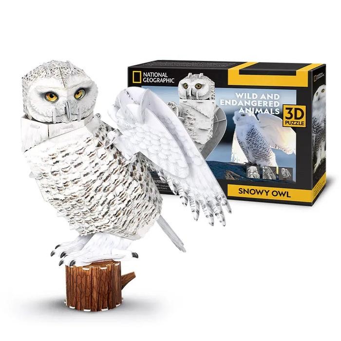 Cubicfun National Geographic Snowy Owl 3D Puzzle