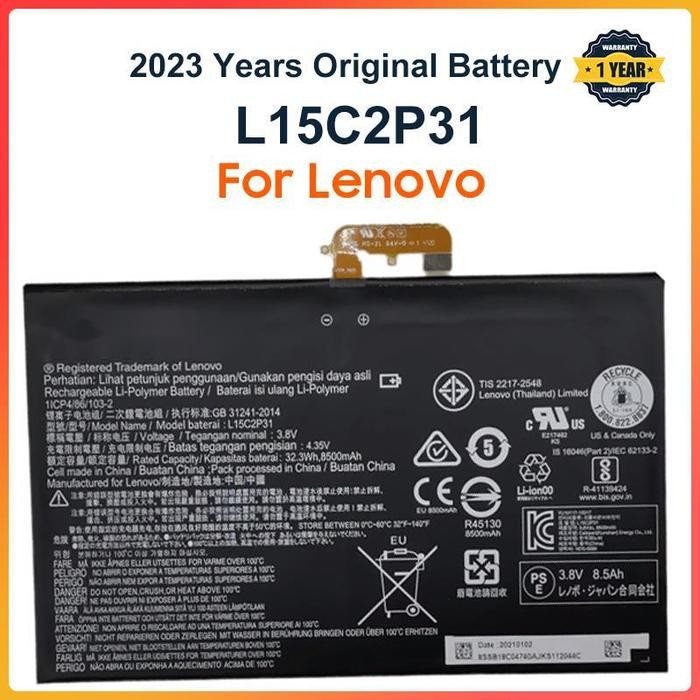L15C2P31 8500mAh Laptop Battery For Lenovo Yoga Book YB1-X91F X91L X91X YB1-X90F YB1-X90L Series Tab
