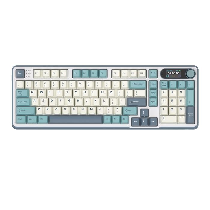 (Expert) Royal Kludge RK S98 White Blue Light Could 98 Key Gaming Keyboard