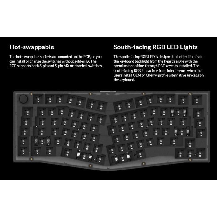 (Expert) Keychron V10 (Alice Layout) QMK Barebone Knob