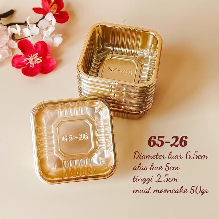 Mika tray mooncake 50gr mika tray warna gold tray mooncake