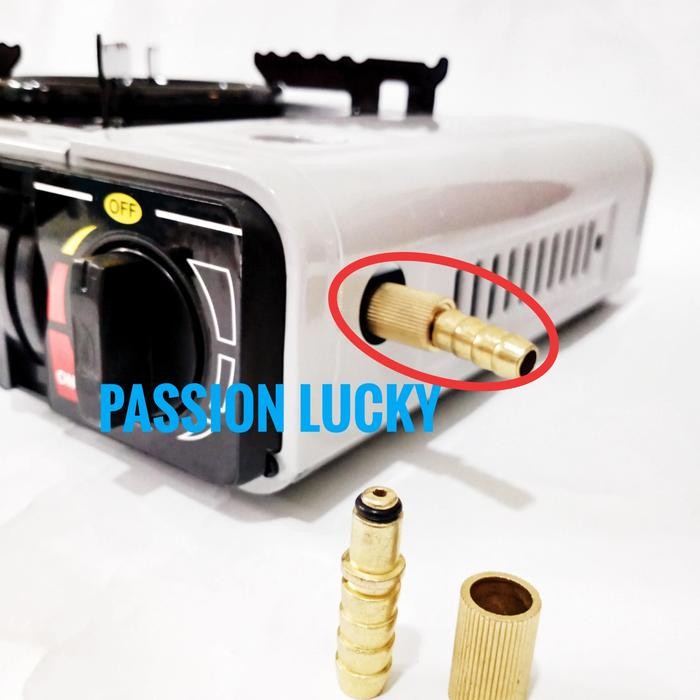 NEPLE SAMBUNGAN KOMPOR GAS PORTABLE DARI SELANG KE TABUNG GAS