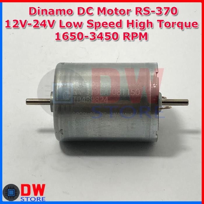 TERLARIS.. Dinamo DC Motor RS370 RS 370 DC 12V 15V 18V 24V Low Speed High Torque