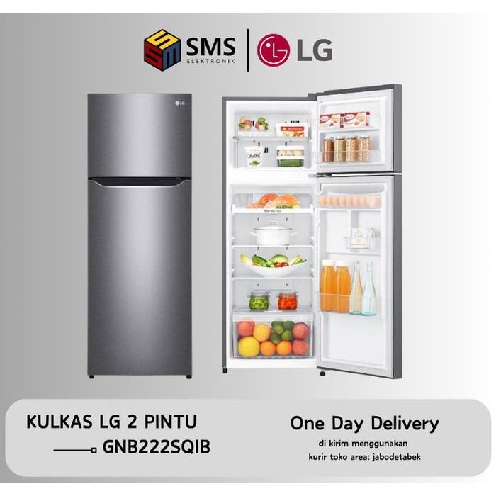 LG GN-B222SQIB KULKAS 2 PINTU INVERTER GNB222 222SQIB GNB222SQIB
