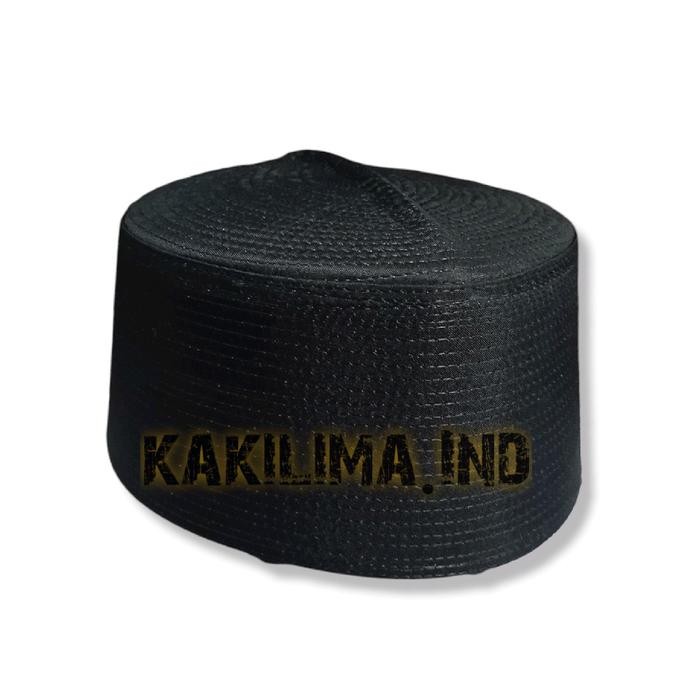 Peci Songkok Kopiah Hitam Kalbut Habib Bahar Tinggi 9 - Peci Batok Malaysia Haji Hitam Polos -