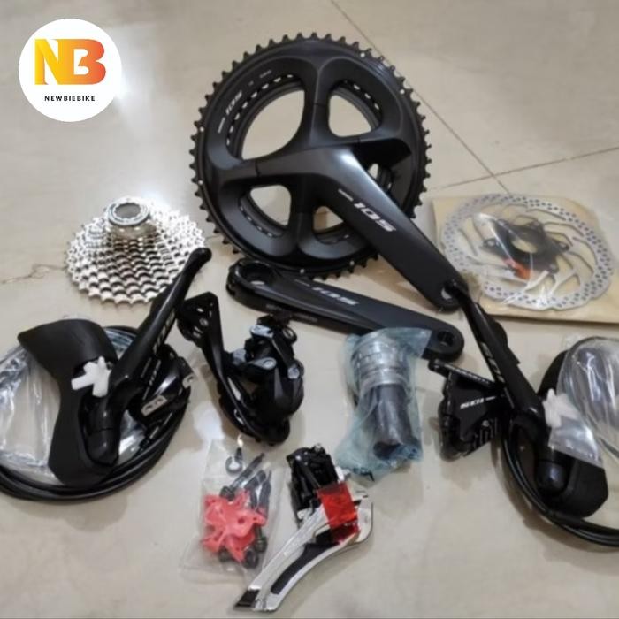 Groupset Shimano 105 R7020 Hydraulic Disk Brake Include Rotor Group Set Sepeda Roadbike Gravel
