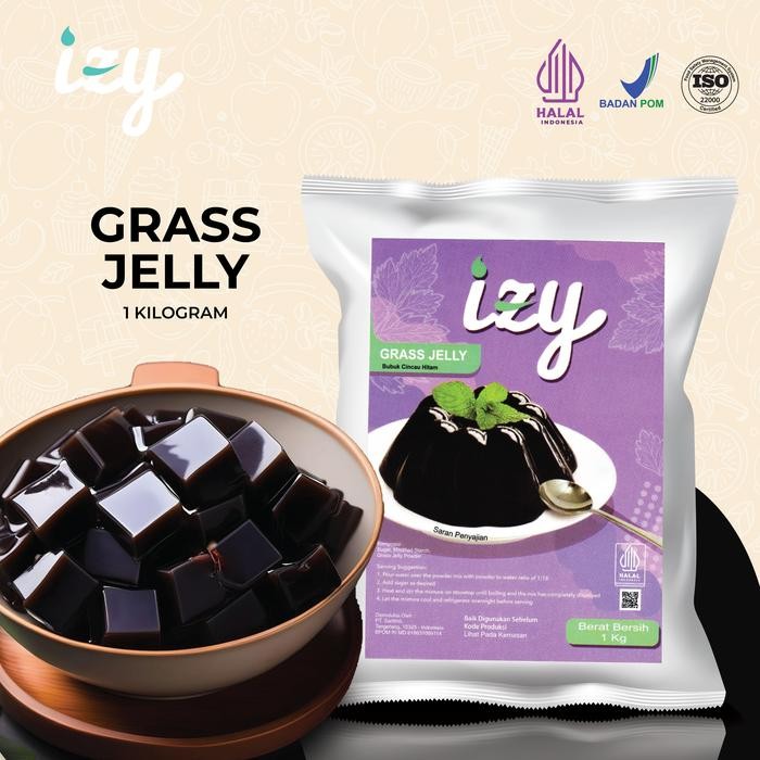 

Izy Premix Powder Grass Jelly - Bubuk Premix Cincau Hitam 1 Kg