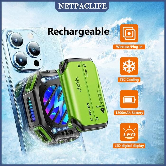 New UpgradeNetpaclife Wireless Funcooler X111 Fan Cooler Magnetic Super Rechargeable 1800Mah Battery
