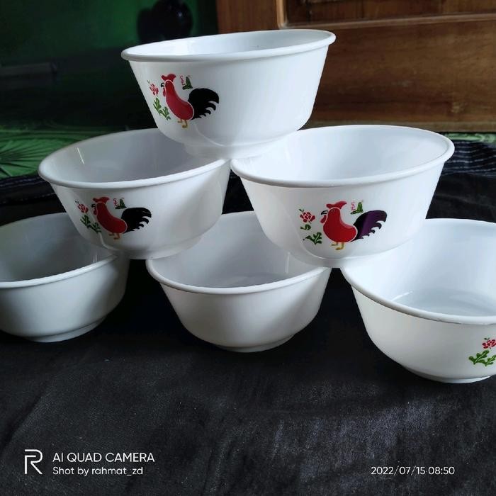 ( 12 Pcs ) Mangkok Kecil Cap Jago / Mangkok Plastik / Mangkok Dawet Pasti Diskon