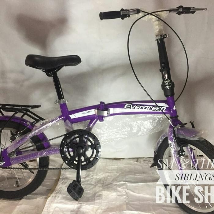 Sepeda Lipat Evergreen 16 Inch - Ungu