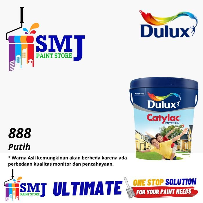 Cat Tembok Exterior Dulux Catylac Exterior Putih 888 5 Kg #Gratisongkir